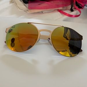 YELLOW ORANGE ROSE GOLD SUNGLASSES